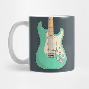 Sea Foam Green Strat Guitar Mug